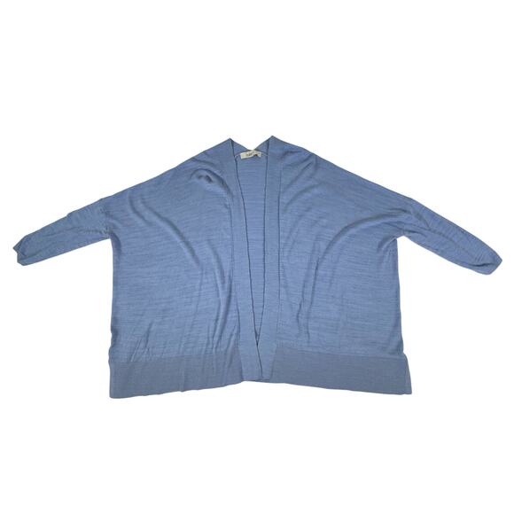 Loft Cardigan Sweater Size Small Periwinkle Slub Knit Open Front Oversized - Picture 5 of 7